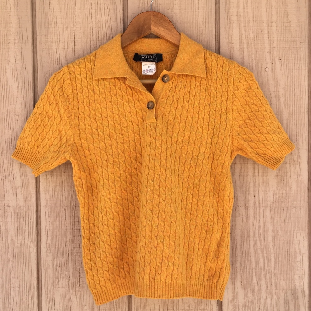 Polo blouse by MaxMara Weekend mustard color M